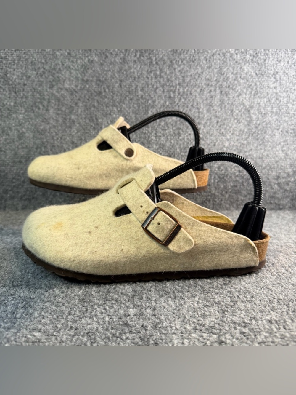 Birkenstock Boston Wool Felt Clogs Beige L8 M6 EU39